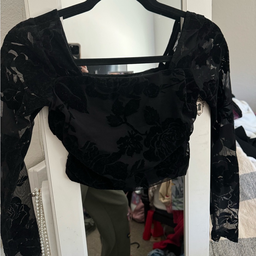 Cropped NastyGal long sleeve t-shirt